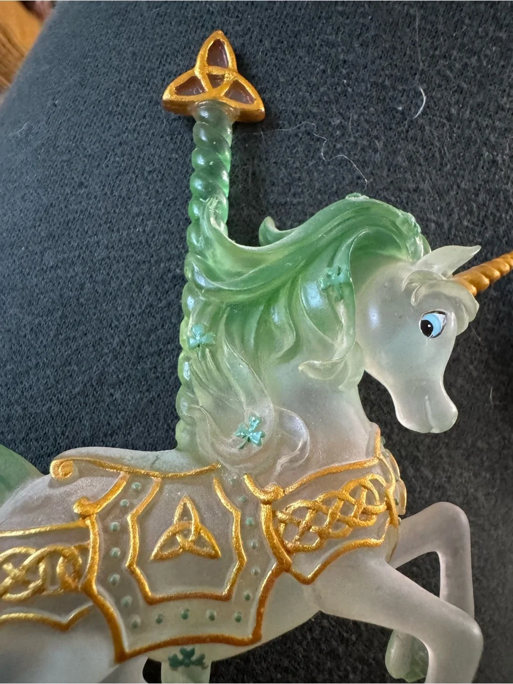 Rare-Irish luck of the Irish Unicorn Carousel Collection by Hamilton Collection